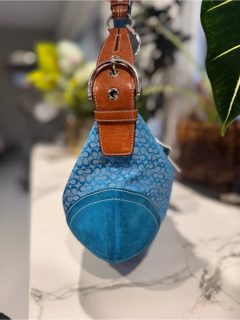 Coach Blue 💙Signature Hobo #1460